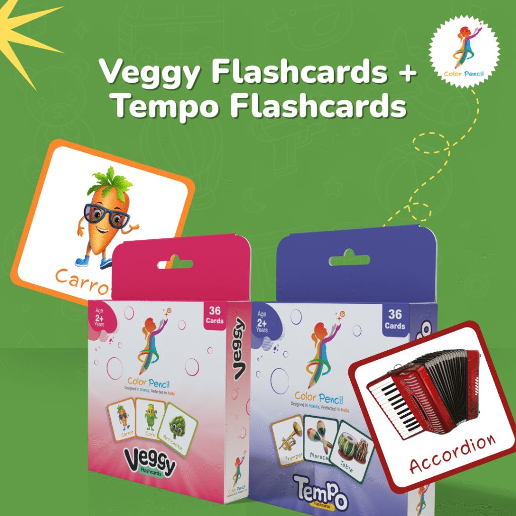 veggy + tempo flascards