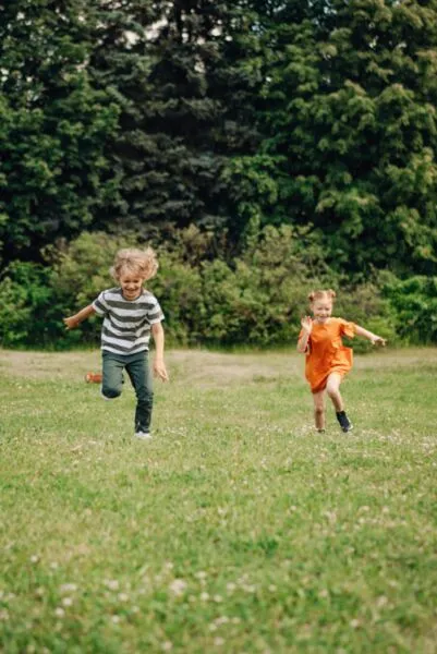 Children running