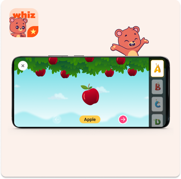 whiz alphabet app
